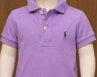 Ralph Lauren Toddler Girls Lavender Polo Shirt Size 4/4T Purple Short Sleeve 100% Cotton