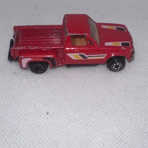 Camioneta Chevy Stepside Matchbox n.° 50 vintage, color rojo, fundido a presión, década de 1970