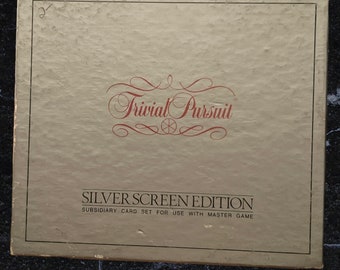 Vintage 1982 Trivial Pursuit Silver Screen Edition Subsidiary Card Set.