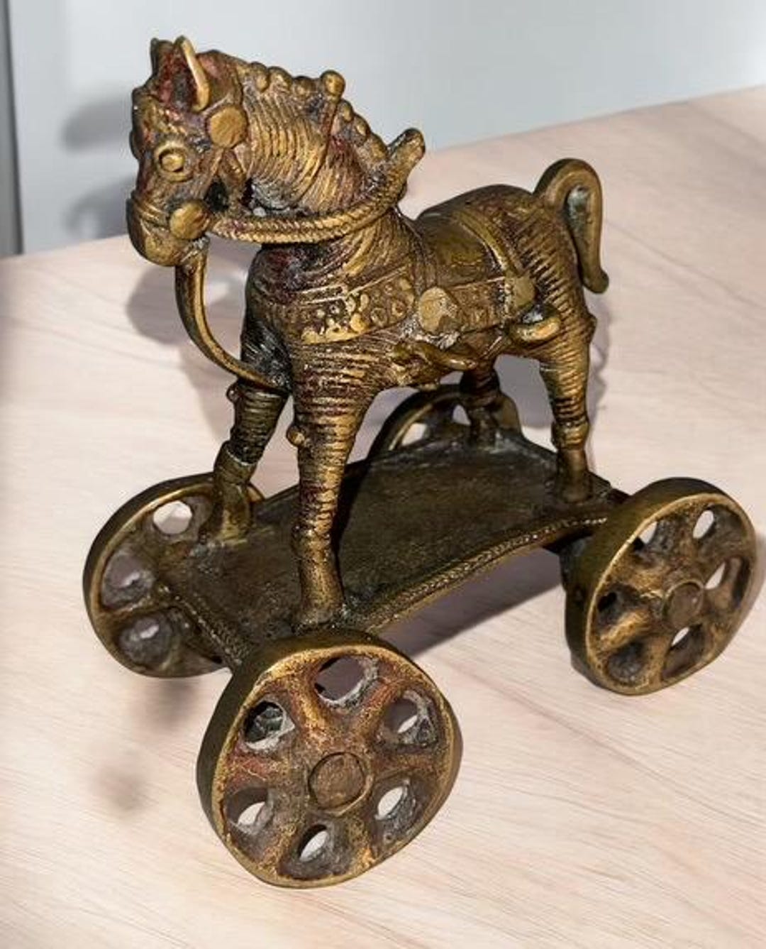 インド　寺院玩具　ヴィンテージ　馬　ウマ　動物　置物　真鍮　アンティーク il_1080xN.1433109153_kkd0.jpg