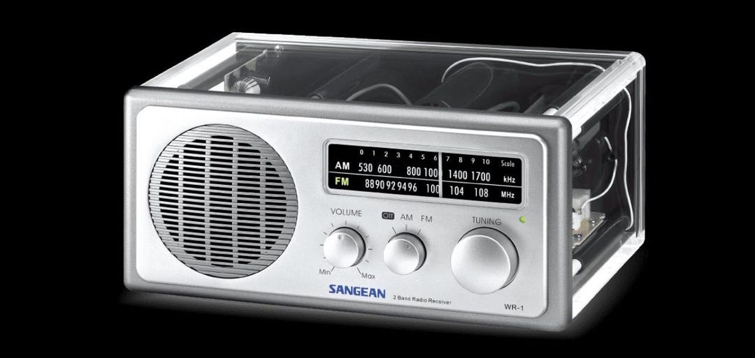 Sangean WR-1 AM/FM Tabletop Radio Clear Acrylic Case Exposed Design - Etsy