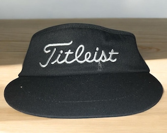 Titleist Golfing Visor Hat Cap Nero Visiera Sportiva