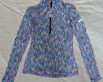 NIKE Pro Hyperwarm Long Sleeve Half Zip Top Multicolor Size Small