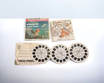 1964 The Flintstones View Reels Pepples & Bamm Bamm 3 Reels Set Hanna Barbera ViewMaster Reels