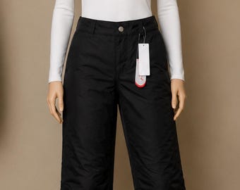 Exer-Tek Women’s Black Insulated Snow Ski Pants Size Medium NWT Waterproof Winter Snowboarding
