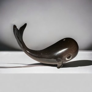VTG Hagen Renaker Miniaturkeramik schwarzer Wal niedliches kleines Meerestier