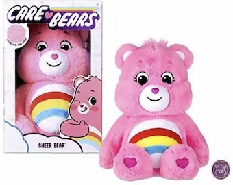 ピンクケアベア「チアベア」14インチぬいぐるみ、レインボーTCFCプレイ