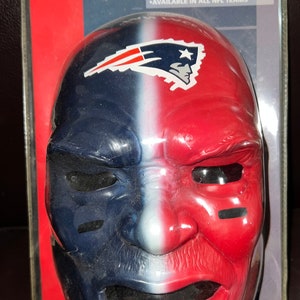New England Patriots Fan Face Mask Red Blue NFL Football Franklin