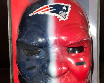 New England Patriots Fan Face Mask Red Blue NFL Football Franklin