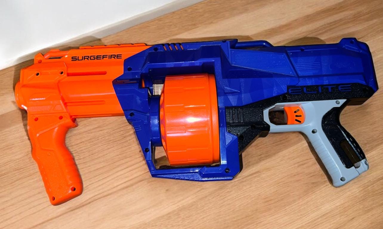 Nerf Elite Surgefire 15-round Drum Mag Toy Gun - Etsy