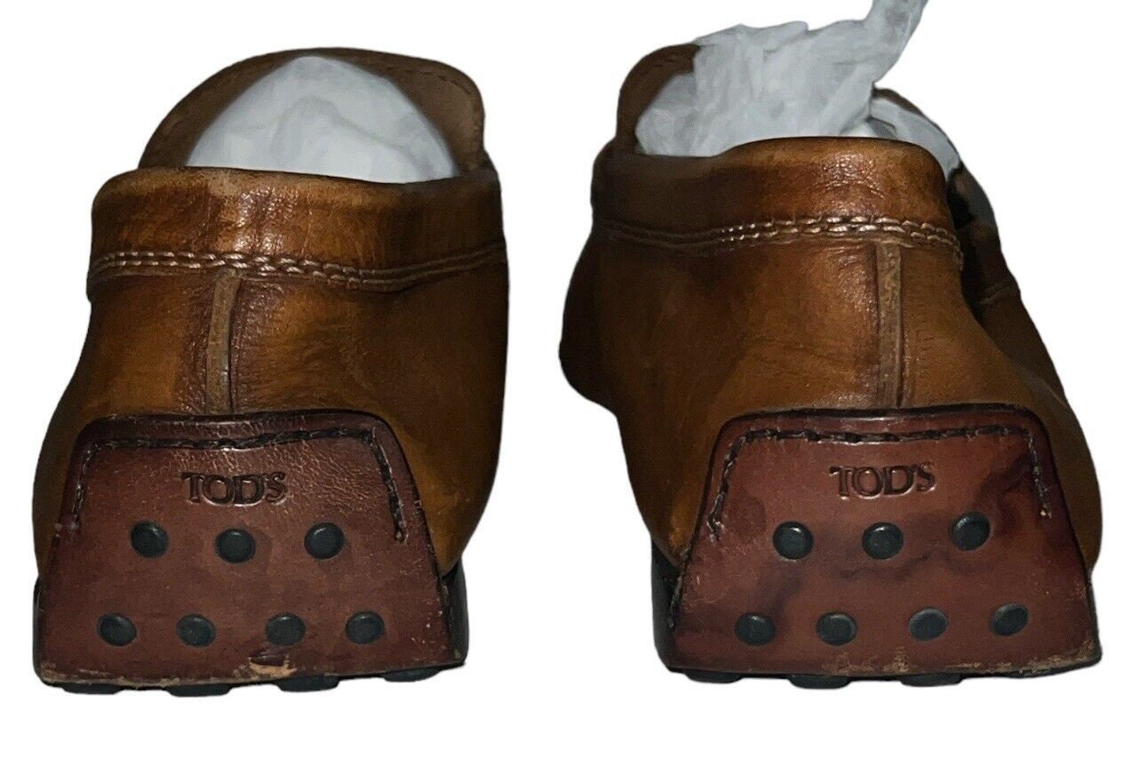 Tod’s City Gommino Brown Leather Driving Shoes Loafers Men’s US 8  UK 7/ Women’s TODS CITY GOMMINO BROWN TEXTURED LEATHER SLIP ON LOAFERS  main image 3