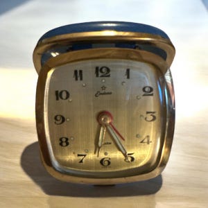 Vintage Starlet Wind-Up Travel Alarm Clock - Japan