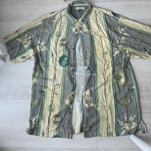 VTG Tommy Bahama 100% Silk Bowling Shirt XL Hawaiian Luau Pins Balls Retro Camp image 2