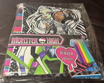 Carpeta de 3 anillas Monster High Velvet Art Clawdeen Wolf Frankie Stein Sellada