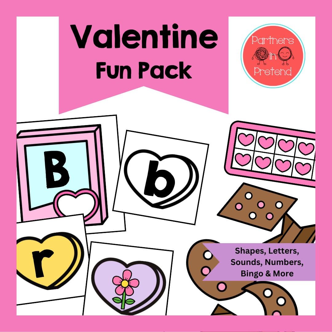 Valentine Fun - for Prek and Preschool - Matching, Math, Letters, Bingo ...