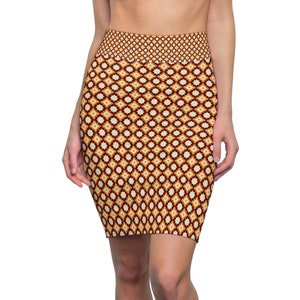 Women&#39;s Vintage Style Skirt Fashionable Women&#39;s Skirt Orange Skirt Beige Skirt Colorful Skirt Pencil Skirt Gift for Her Pretty Skirt Retro