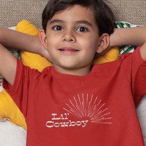 Lil Cowboy Sunburst T-shirt | Toddler Cowboy Tee | Kids Country Shirt