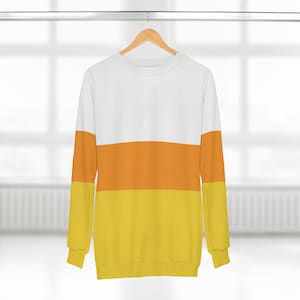 Candy Corn Sweatshirt Yellow Sweatshirt Orange Sweatshirt Candy Sweatshirt Casual Costume Fun Costume Comfy Costume Teacher Halloween