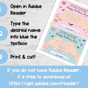 Mothers Day Bracelet Template, Gift for Mom, Printable Gift From Kids ...