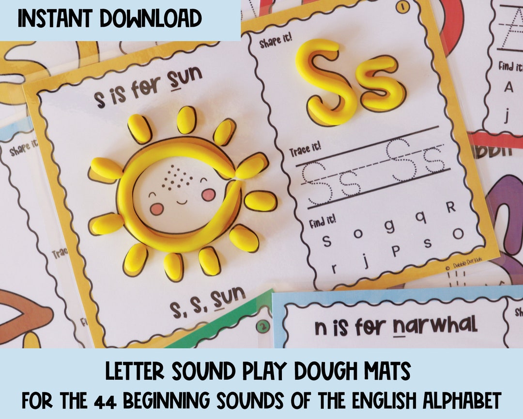 Alphabet Sounds Play Dough Mats | Letter Sounds Play Doh Mats | Printable Tracing Worksheets ...
