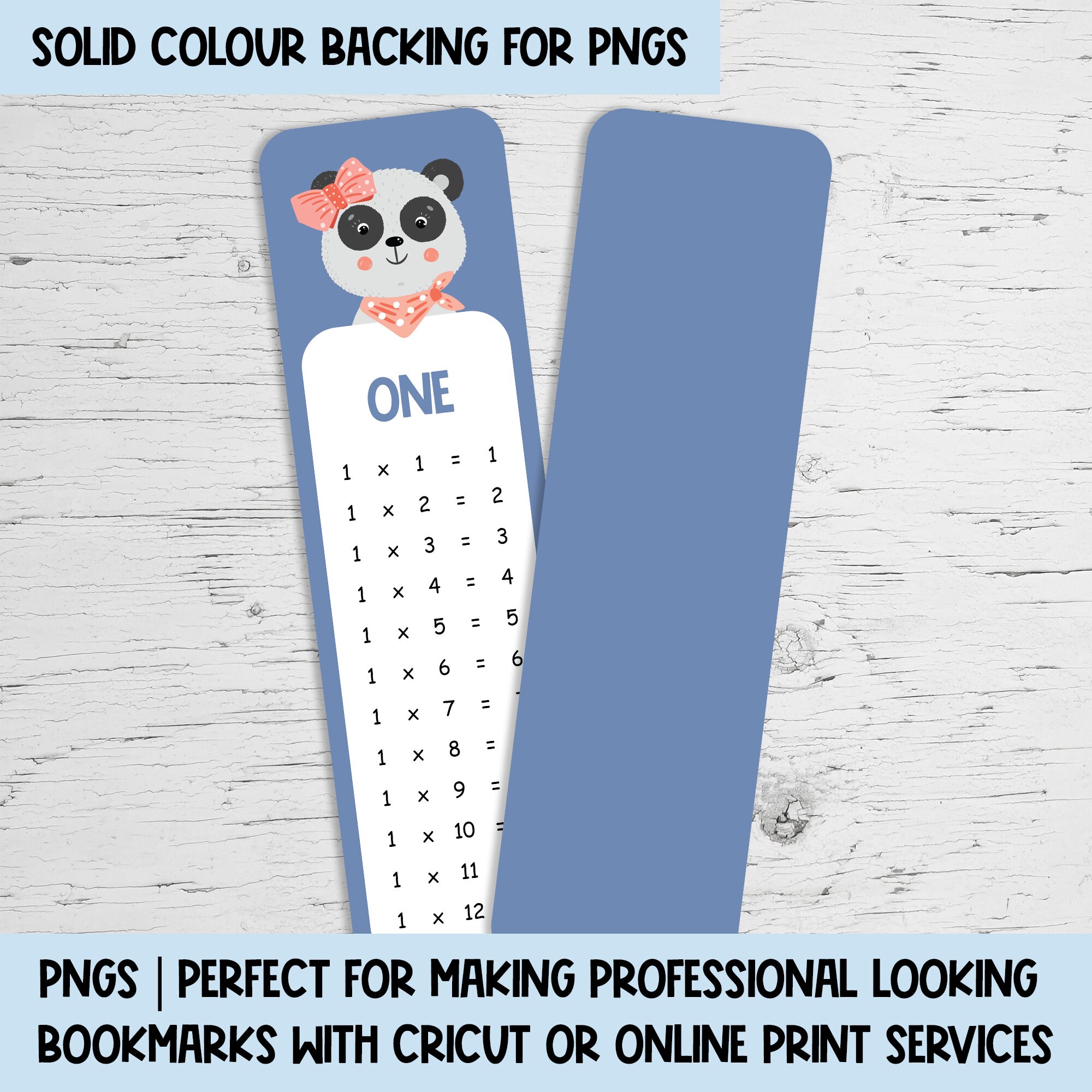 Printable Multiplication Bookmarks Times Table Practice for