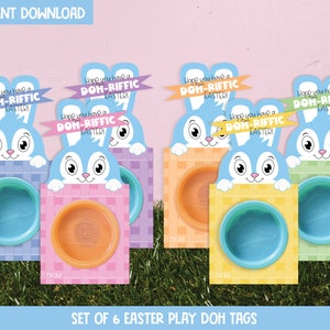 Printable Play Dough Easter Gift | Non Candy Easter Gift for kids | Classroom Party School Easter Exchange | Editable Easter Play Doh Tag