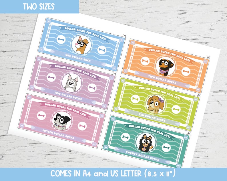 DOLLAR BUCKS Printable, EDITABLE Reward Bucks, Good Behavior Bucks ...