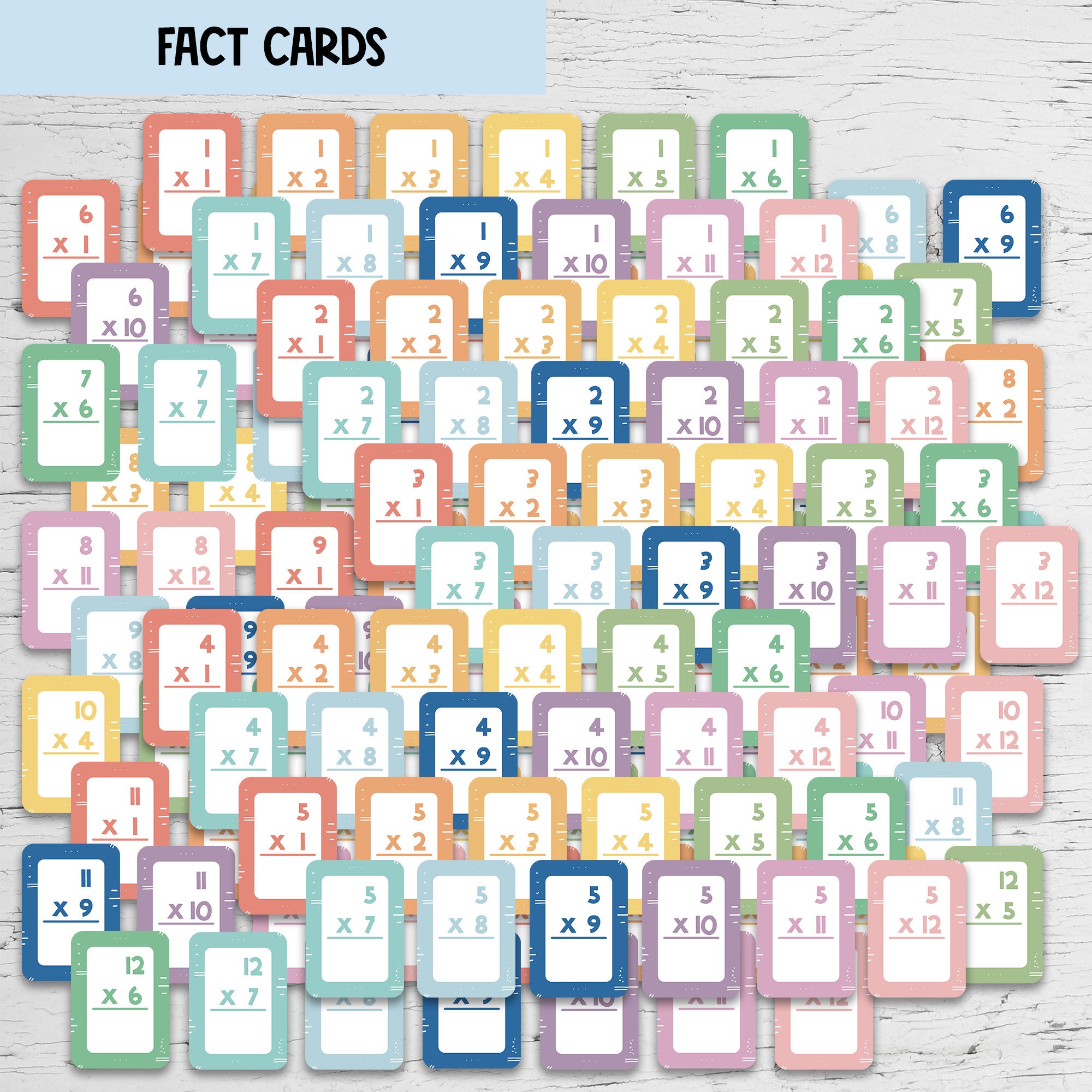 Printable Times Table Flashcards With 10 X Multiplication Games for ...