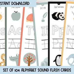 Tarjetas didácticas de sonido de letras / Aprende a leer / Tarjetas fonéticas imprimibles / Sonidos del alfabeto Juego de fonética para enseñar / CVC Builder / DESCARGA INSTANTÁNEA