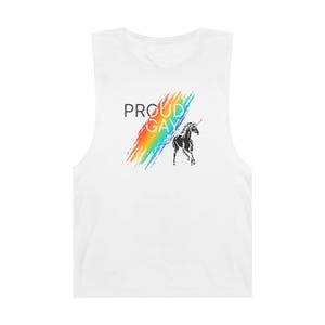 Proud Gay Rainbow Unicorn mouwloze tanktop