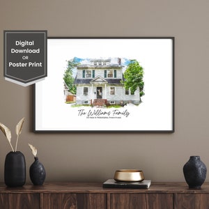 Custom House Portrait, Custom Watercolor House Portrait, Realtor Closing Gift, Housewarming Gift, Watercolor Portrait, New Homeowner Gift