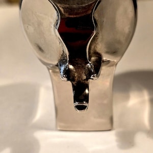 Dansk Elefant Pappersvikt Vintage Krom Mid Century Modern Skrivbordsinredning Skandinavisk Design