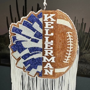 Custom Team Name or Last Name Football and Cheer Freshie