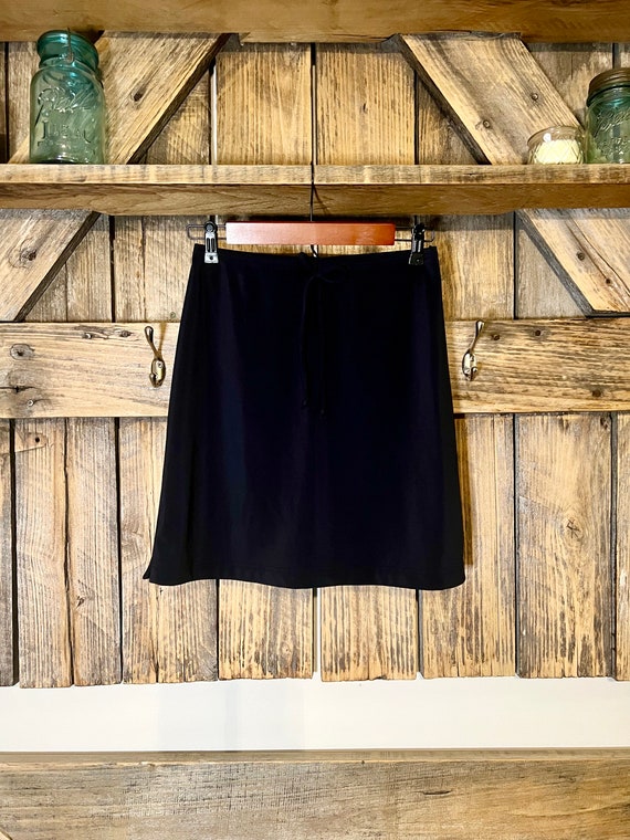 M-Vintage Y2K Wrapper Navy Skirt
