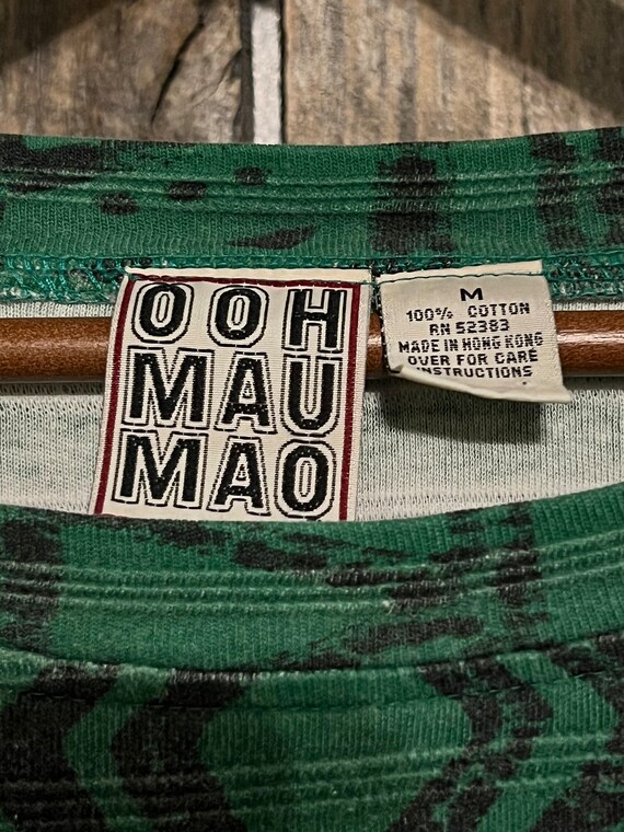 M-Very Rare Vintage OOH MAU MAO Green Pattern Pul… - image 3