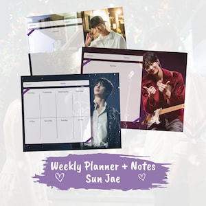 Byeon Woo Seok / Sun Jae Printable | Kdrama Lovely Runner | Instant Download | PDF 8.5 x 11 in | Weekly Schedule, Weekly Organizer