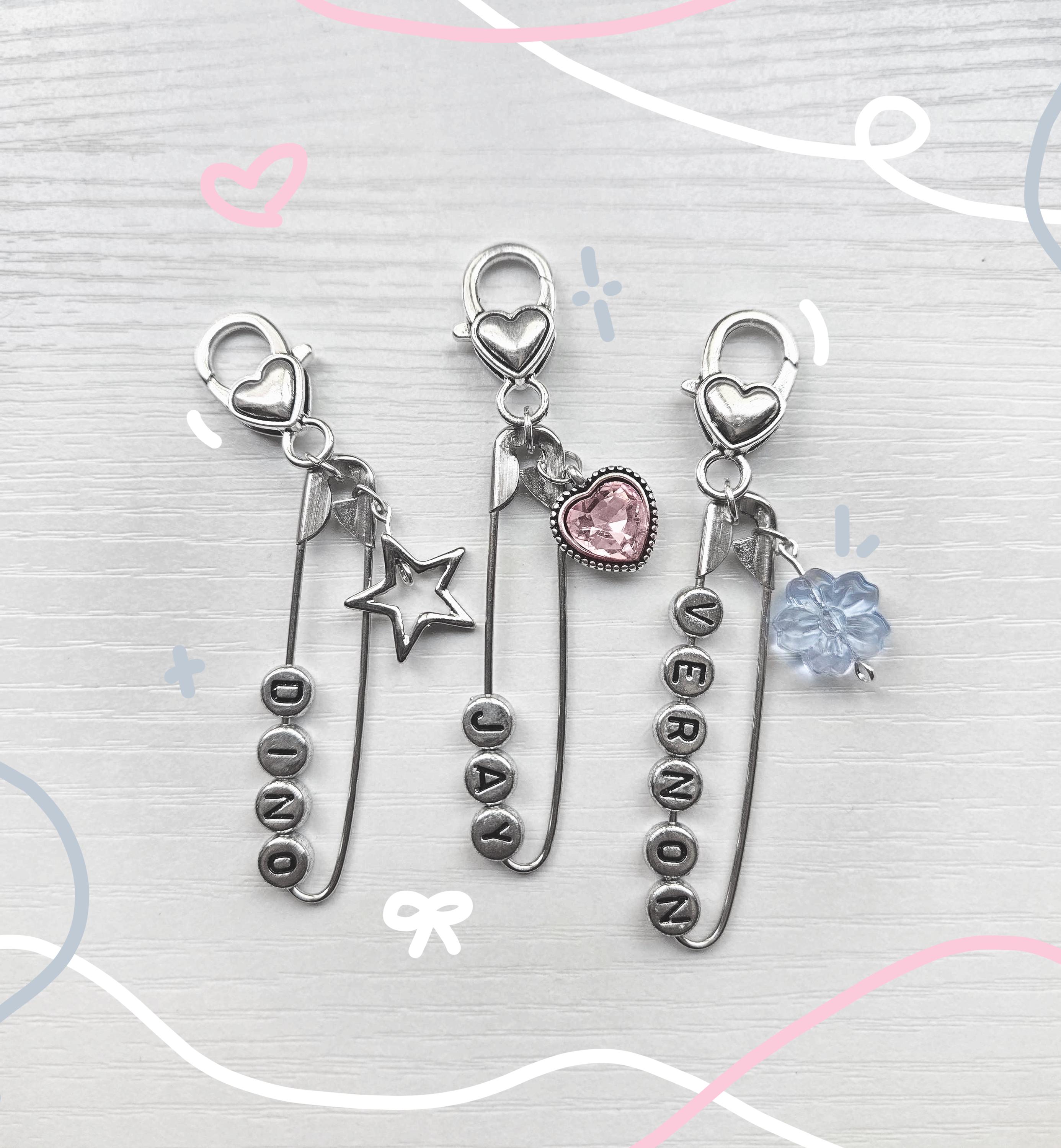 VVV☆PRINCESS RIBBON SAFETY PIN KEYRING Princess Ribbon Safety Pin Keyring - VVV | 60% - Asian