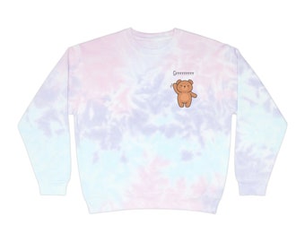 Grrrr Bear Unisex Tie-Dye Sweatshirt