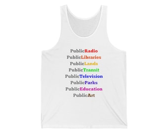 Public Lands Public Libraries Pride Flag Typography Tank | Gay Rights Pride
