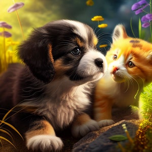 Puppy and Kitten Adventures in the Meadow