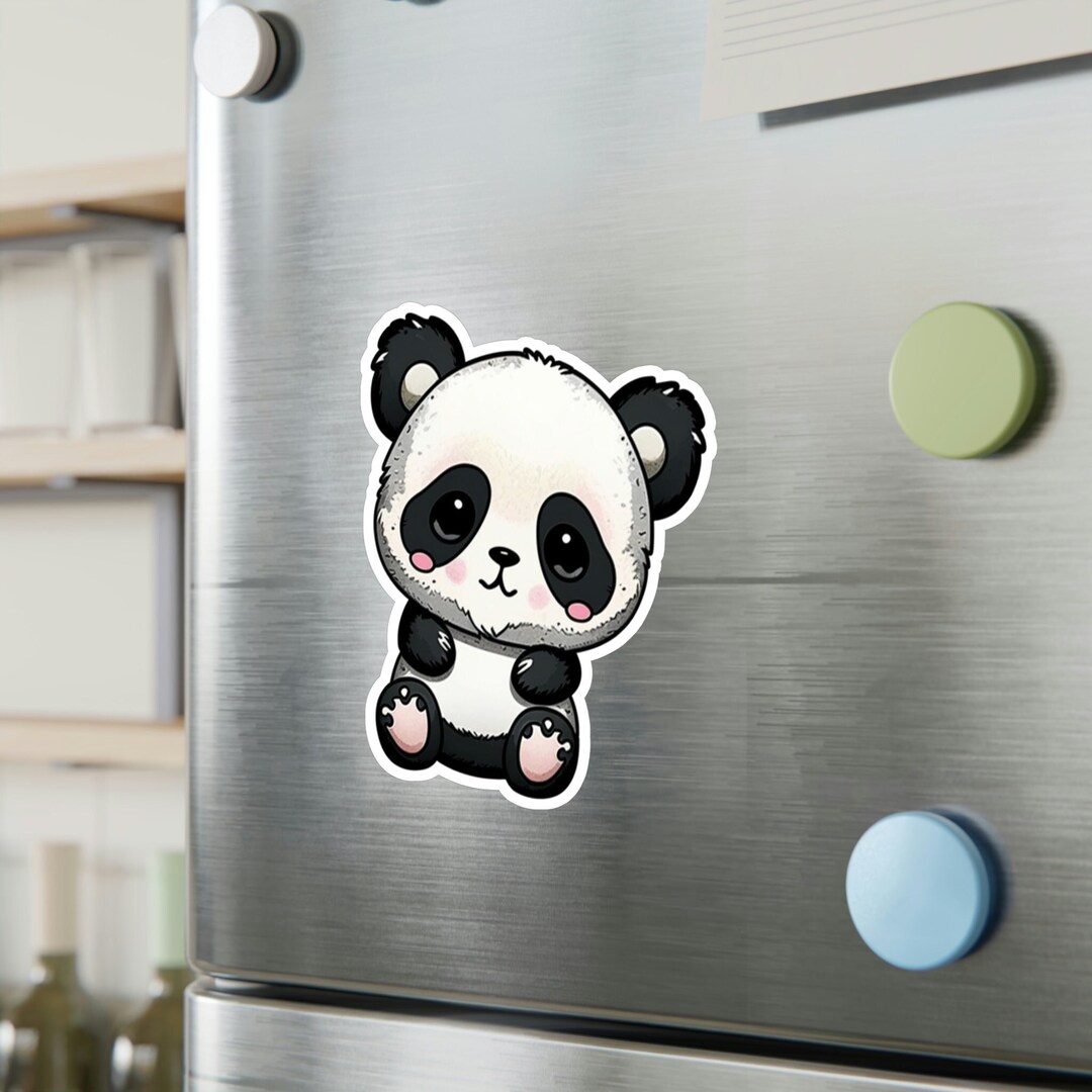 Kawaii Panda Sticker watercolor Panda Sticker Whimsical Panda Sticker ...