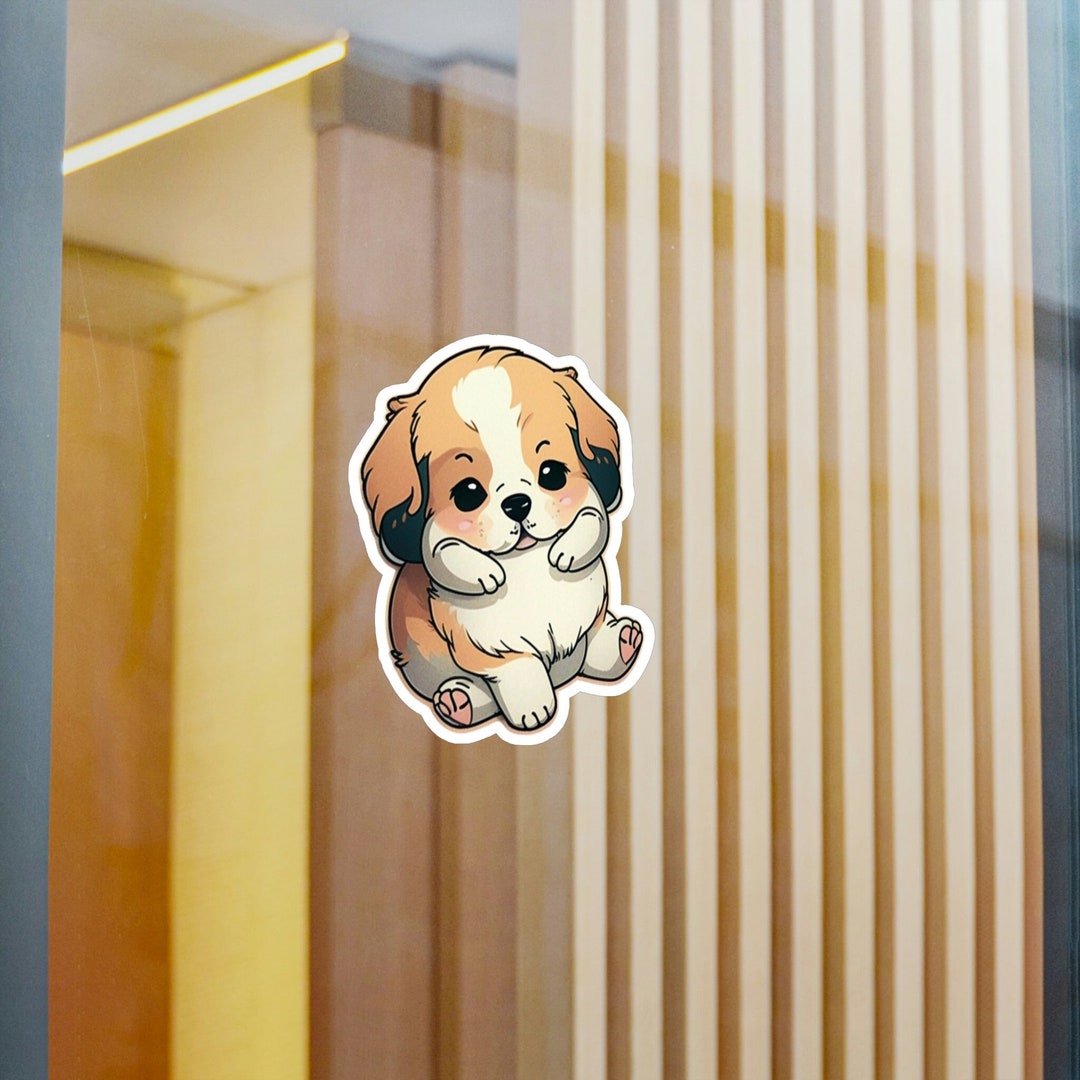Kawaii Dog Sticker Watercolor Dog Sticker Whimsical Dog Sticker Dog