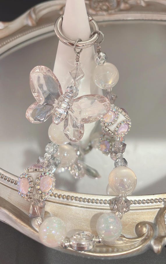 Handmade Crystal Butterfly Cell Phone Strap
