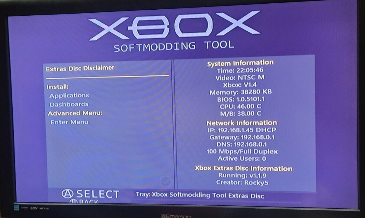 OG Xbox Installer, Rocky5 Extras, Hexen Hex3n, Slayers 2.7 DVD