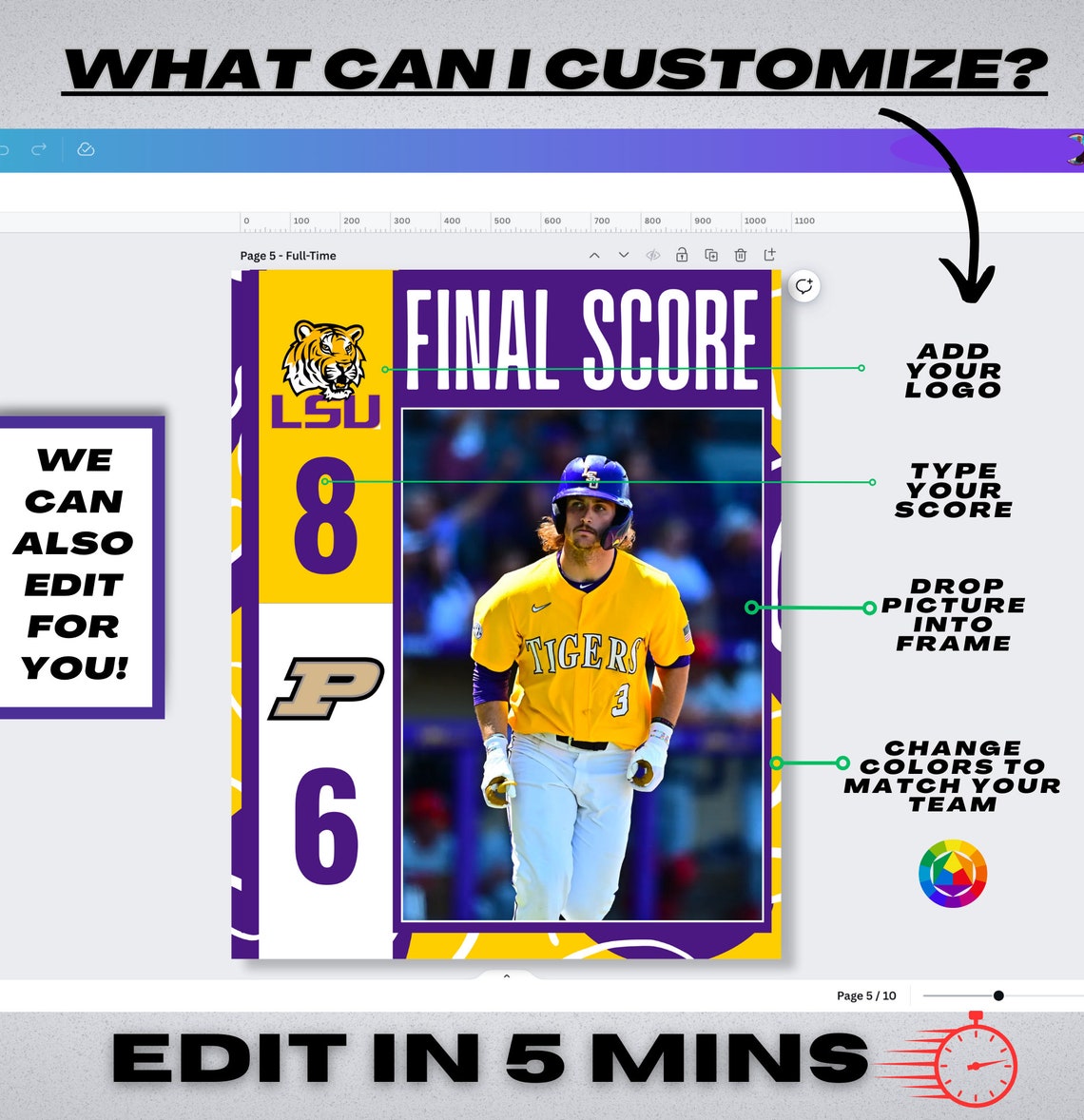 Baseball Sports Social Media Templates Canva Sports Baseball Team ...
