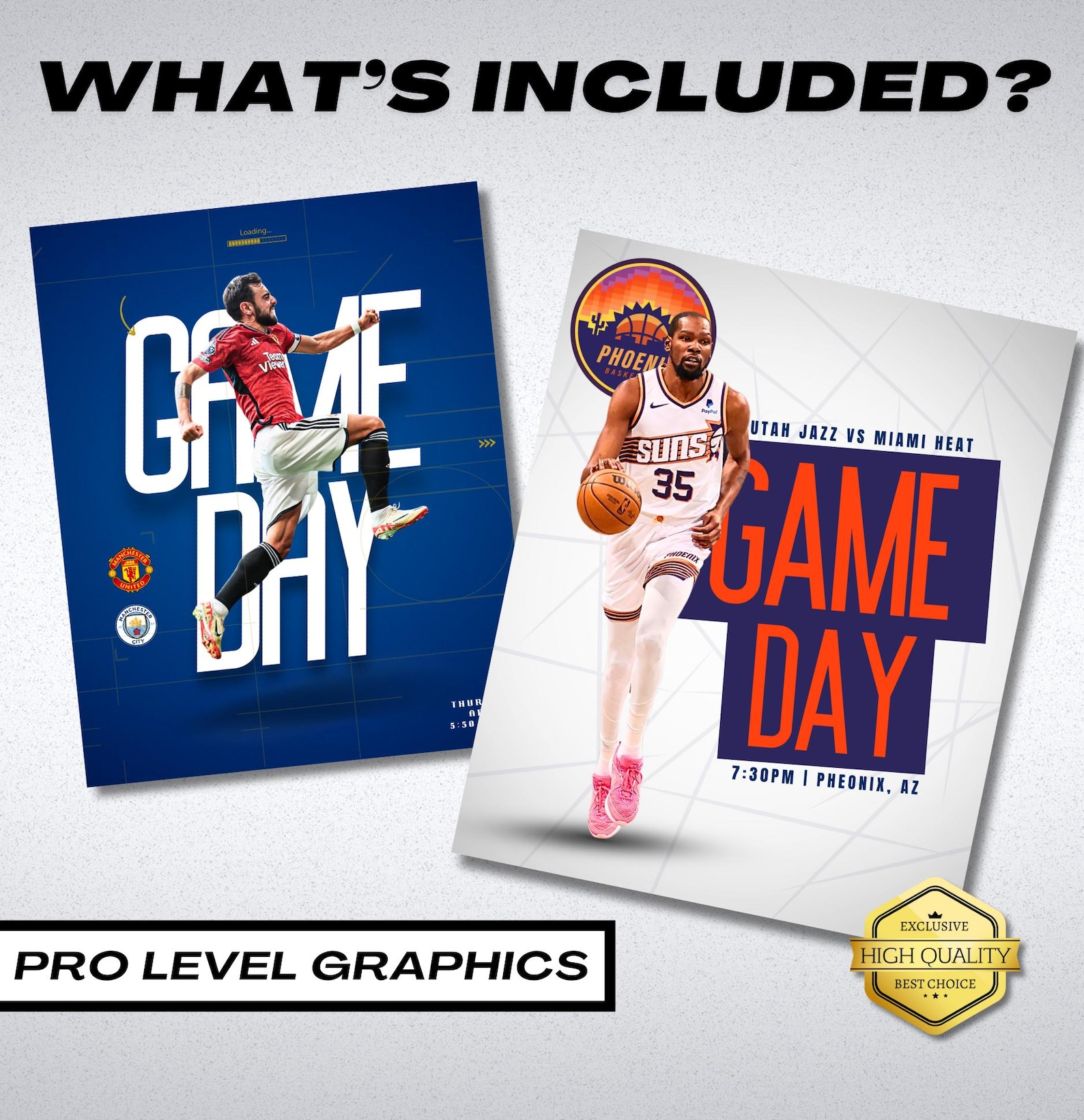 Game Day Canva Templates Sports Social Meida Graphic Customizable Match ...