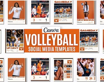 Volleyball Team Social Media Canva Templates