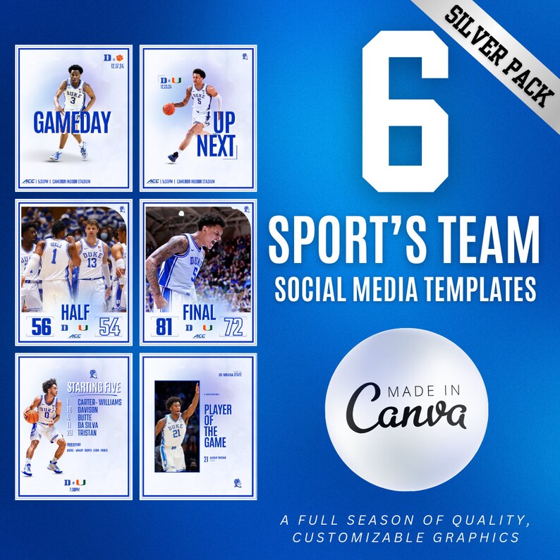 Sports Team Social Media Template, High School Sports Template, Soccer