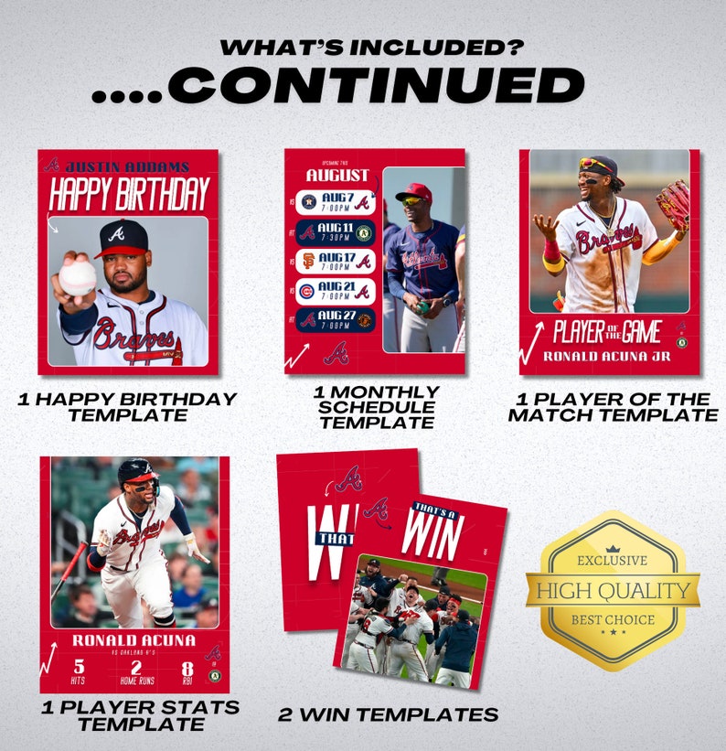 Baseball Canva Template Pack Social Media Graphics Bundle Sports ...