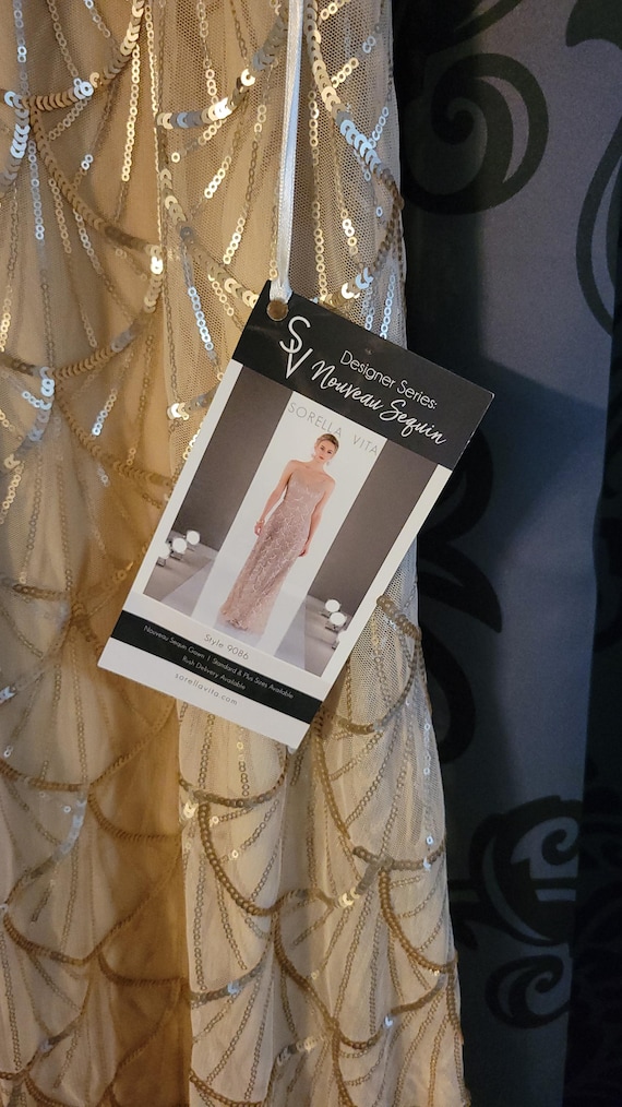 sorella vita gold sequin bridesmaid dress Bronze Sequin Junior Bridesmaid Dress, Sorella Vita US 14J